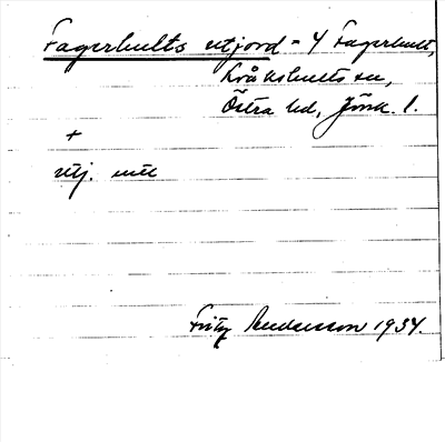 Bild på arkivkortet för arkivposten Fagerhults utjord