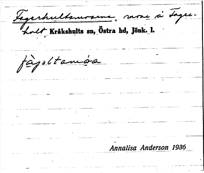 Bild på arkivkortet för arkivposten Fagerhultsmoarna