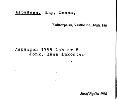 Bild på arkivkortet för arkivposten Aspängen