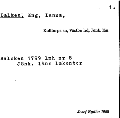 Bild på arkivkortet för arkivposten Balken