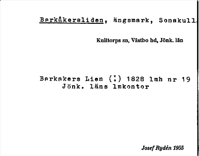 Bild på arkivkortet för arkivposten Barkåkersliden