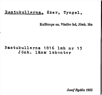 Bild på arkivkortet för arkivposten Bastukullarna