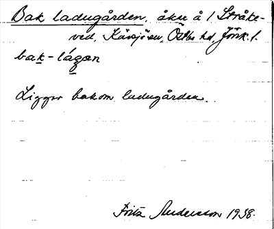 Bild på arkivkortet för arkivposten Bak ladugården