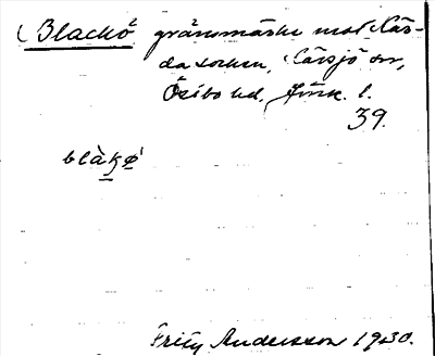 Bild på arkivkortet för arkivposten Blackö