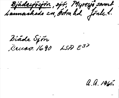 Bild på arkivkortet för arkivposten Bjädesjösjön