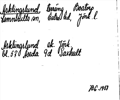 Bild på arkivkortet för arkivposten Asklingslund