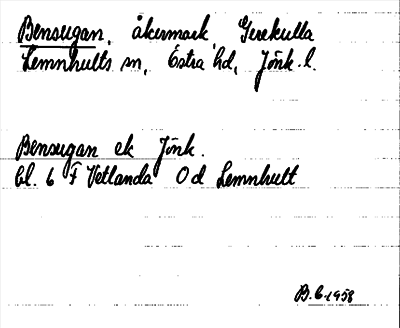 Bild på arkivkortet för arkivposten Bensugan