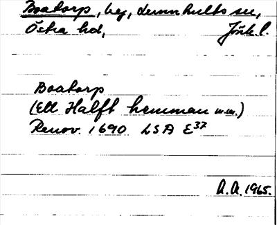 Bild på arkivkortet för arkivposten Boatorp