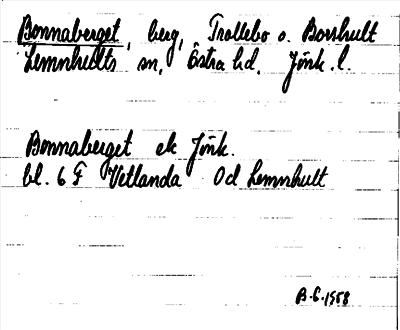 Bild på arkivkortet för arkivposten Bonnaberget