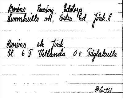 Bild på arkivkortet för arkivposten Boréns
