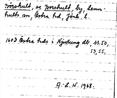 Bild på arkivkortet för arkivposten Börshult, se Borshult