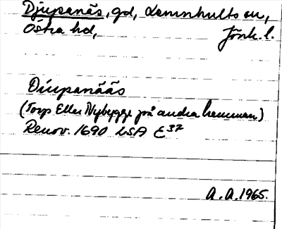 Bild på arkivkortet för arkivposten Djupanäs