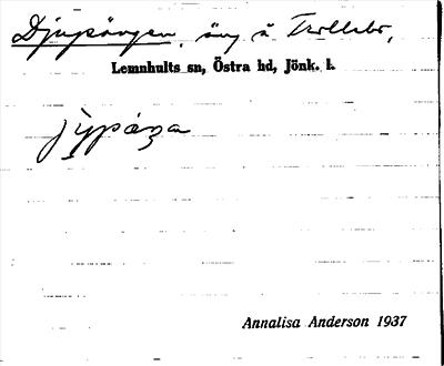 Bild på arkivkortet för arkivposten Djupängen