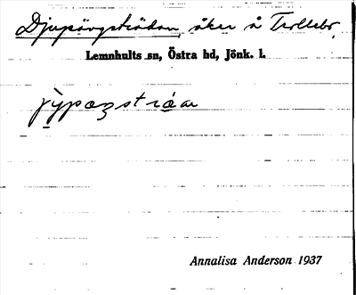 Bild på arkivkortet för arkivposten Djupängsträdan