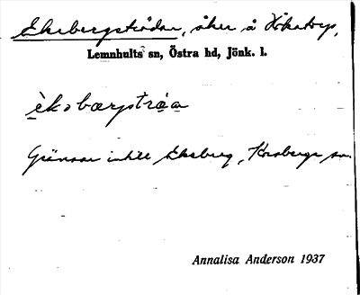 Bild på arkivkortet för arkivposten Ekebergsträdan