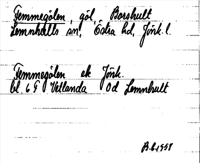 Bild på arkivkortet för arkivposten Femmegölen