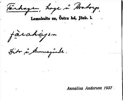 Bild på arkivkortet för arkivposten Fårhagen
