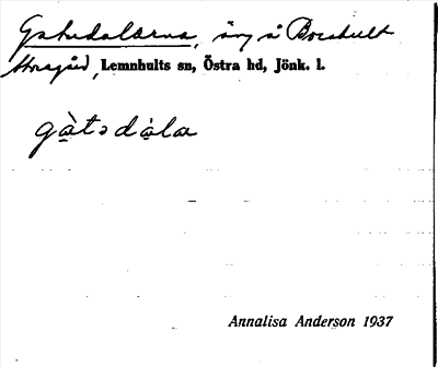 Bild på arkivkortet för arkivposten Gatudalarna