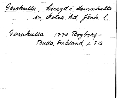 Bild på arkivkortet för arkivposten Gerekulla