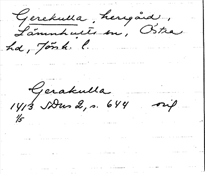 Bild på arkivkortet för arkivposten Gerekulla