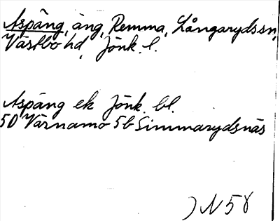 Bild på arkivkortet för arkivposten Aspäng