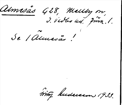Bild på arkivkortet för arkivposten Almesås, se 1 Älmesås