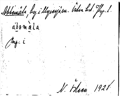 Bild på arkivkortet för arkivposten Abbemåla