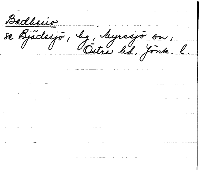 Bild på arkivkortet för arkivposten Badhesio, se Bjädesjö