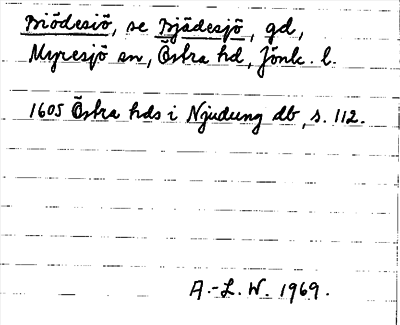 Bild på arkivkortet för arkivposten Biödesiö, se Bjädesjö