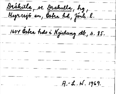 Bild på arkivkortet för arkivposten Dräkilla, se Drakulla