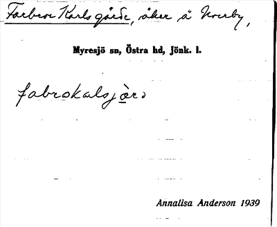 Bild på arkivkortet för arkivposten Farbror Karlsgärde