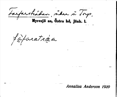 Bild på arkivkortet för arkivposten Farfarsträdan