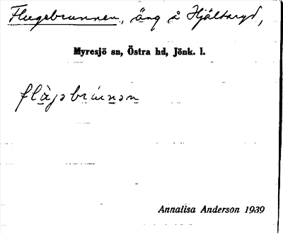 Bild på arkivkortet för arkivposten Flugebrunnen