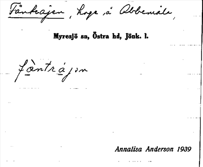 Bild på arkivkortet för arkivposten Fårtrajen