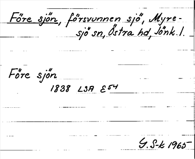Bild på arkivkortet för arkivposten Före sjön