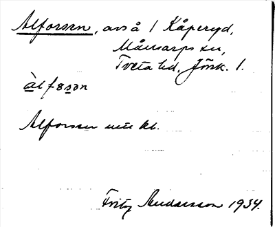 Bild på arkivkortet för arkivposten Alforsen