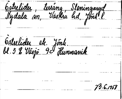 Bild på arkivkortet för arkivposten Östrelider