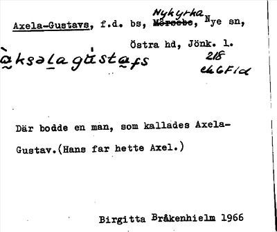 Bild på arkivkortet för arkivposten Axela-Gustavs