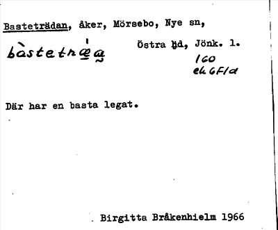 Bild på arkivkortet för arkivposten Basteträdan