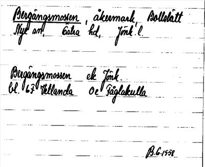 Bild på arkivkortet för arkivposten Bergängsmossen
