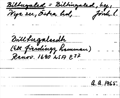 Bild på arkivkortet för arkivposten Biltugaled = Biltingaled