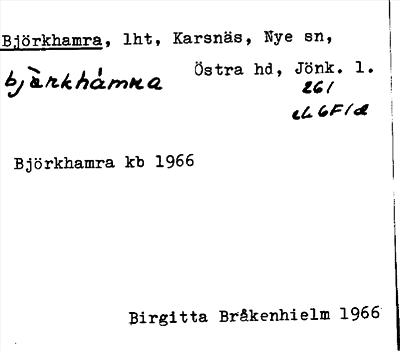 Bild på arkivkortet för arkivposten Björkhamra