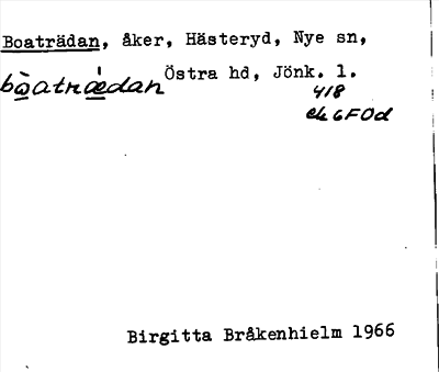 Bild på arkivkortet för arkivposten Boaträdan