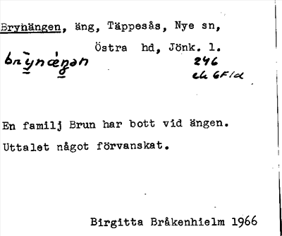 Bild på arkivkortet för arkivposten Bryhängen