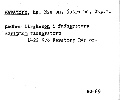 Bild på arkivkortet för arkivposten Farstorp