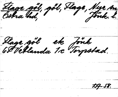 Bild på arkivkortet för arkivposten Flage göl