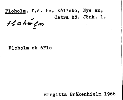 Bild på arkivkortet för arkivposten Floholm