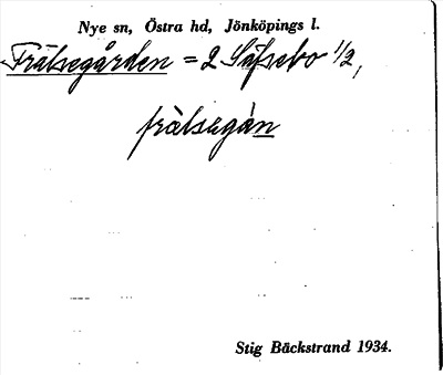 Bild på arkivkortet för arkivposten Frälsegården