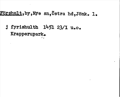 Bild på arkivkortet för arkivposten Förshult