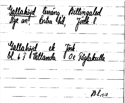 Bild på arkivkortet för arkivposten Galtahöjd